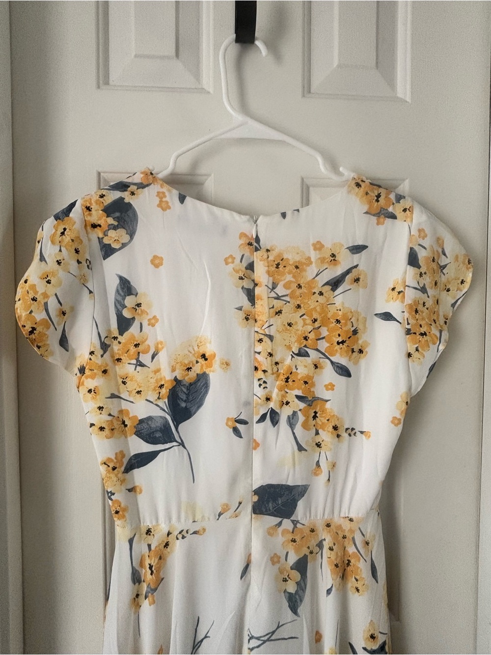 Lulu's White Floral V-Neck Hi-Low Midi Dress - Picture 10 of 13